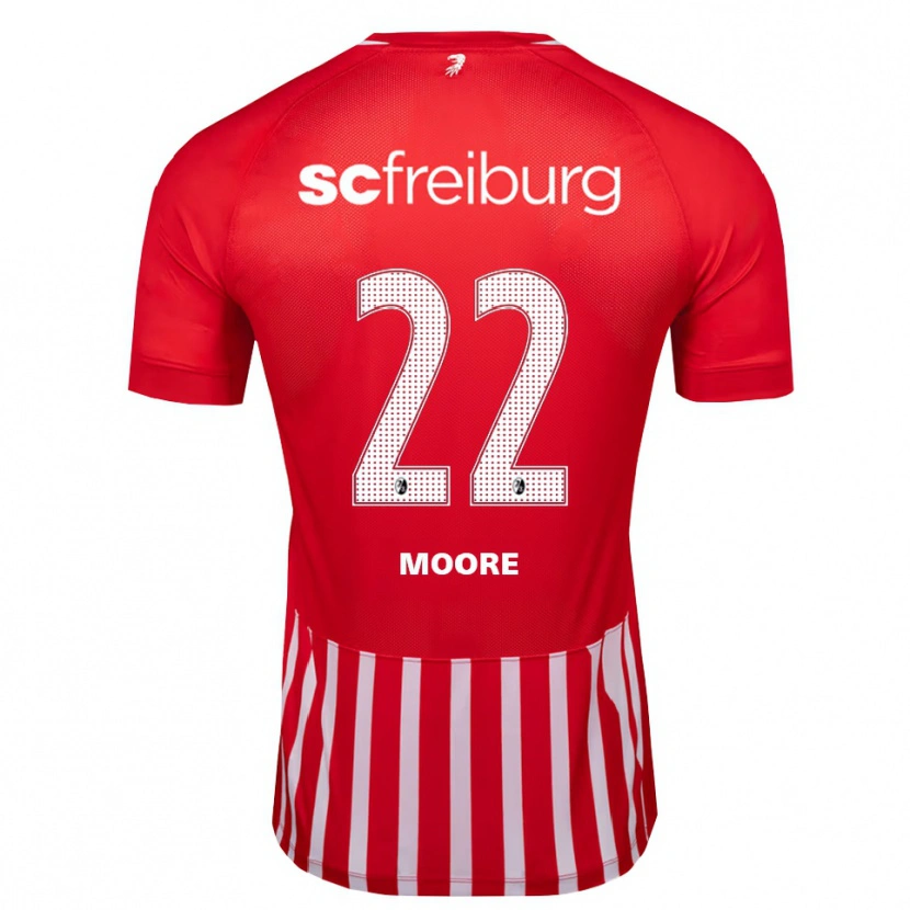 Danxen Heren Noah Moore #22 Rood Wit Zwart Thuisshirt Thuistenue 2026/27 T-Shirt België