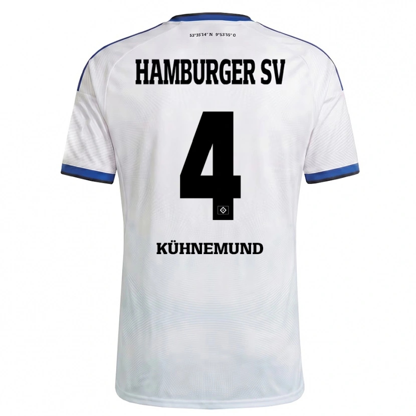 Danxen Heren Milo Kühnemund #4 Wit Zwart Blauw Thuisshirt Thuistenue 2026/27 T-Shirt België