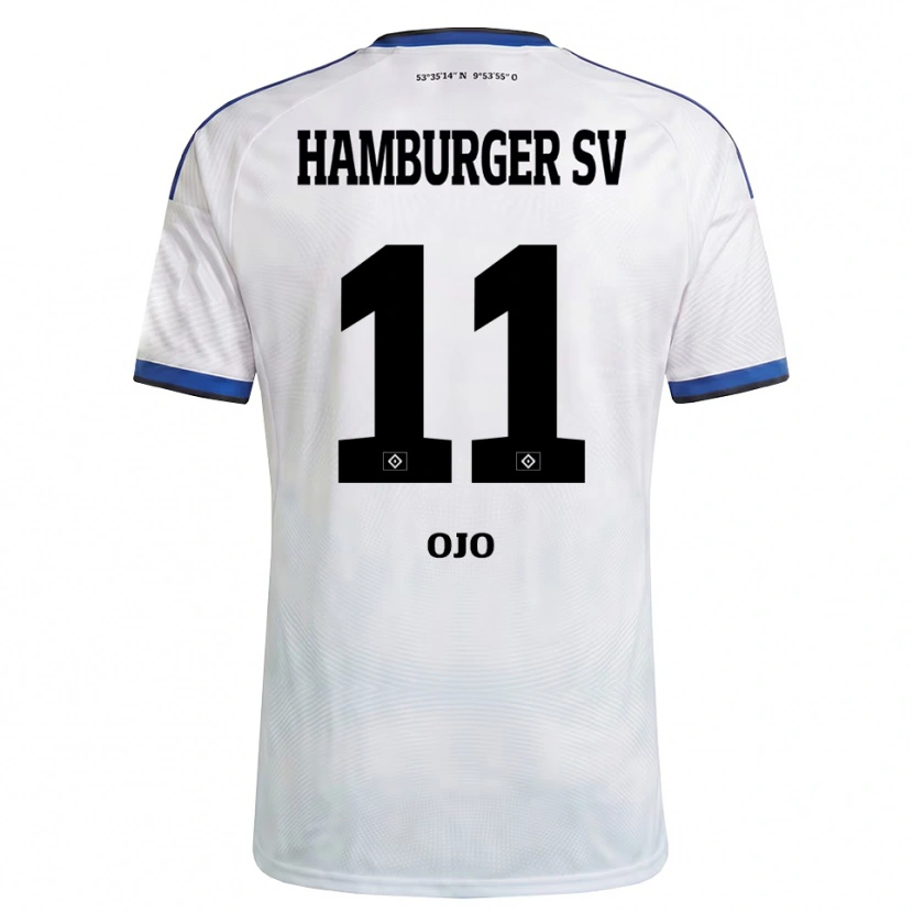 Danxen Heren Kelvin Ojo #11 Wit Zwart Blauw Thuisshirt Thuistenue 2026/27 T-Shirt België