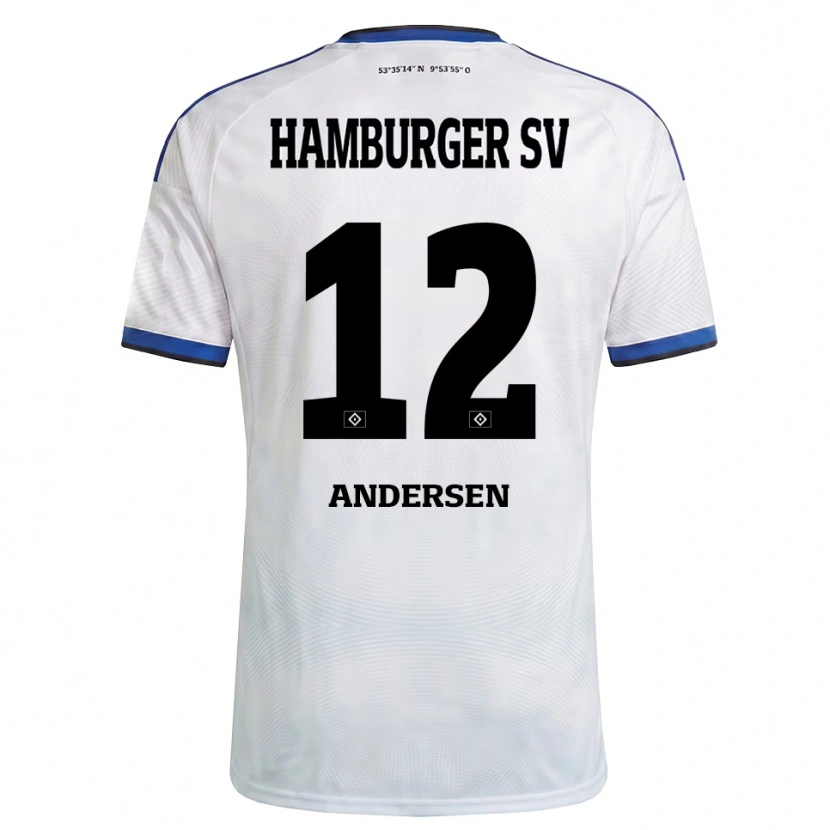 Danxen Heren Patrick Andersen #12 Wit Zwart Blauw Thuisshirt Thuistenue 2026/27 T-Shirt België