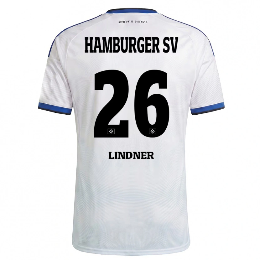 Danxen Heren Mick Lindner #26 Wit Zwart Blauw Thuisshirt Thuistenue 2026/27 T-Shirt België