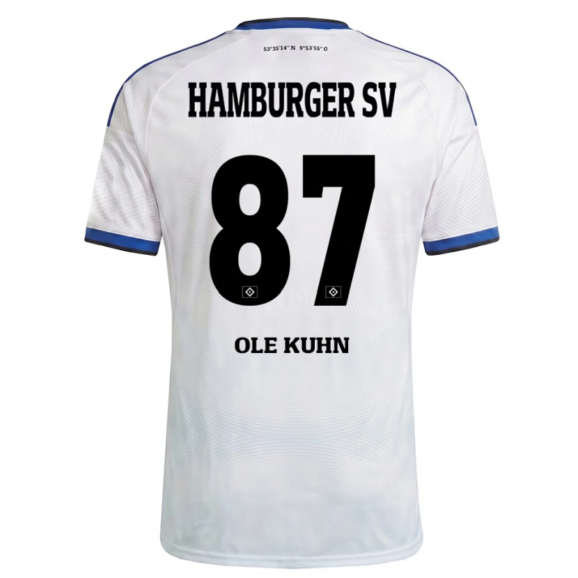 Danxen Heren Niklas Ole Kühn #87 Wit Zwart Blauw Thuisshirt Thuistenue 2026/27 T-Shirt België