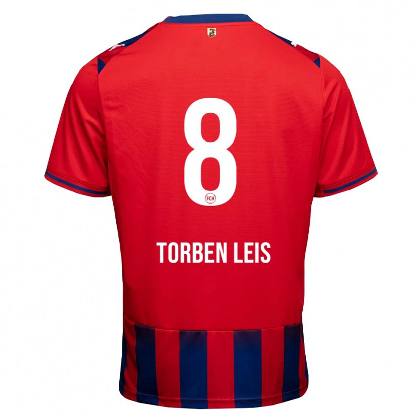 Danxen Heren Torben Leis #8 Koninklijk Blauw Wit Rood Thuisshirt Thuistenue 2026/27 T-Shirt België