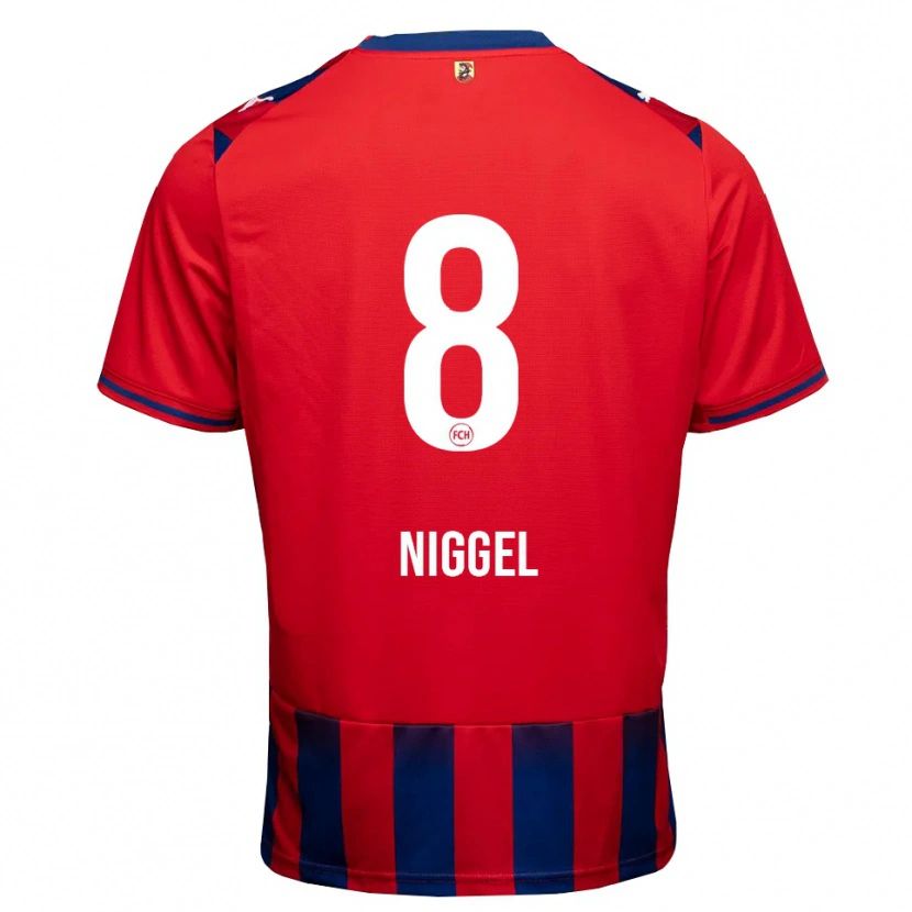 Danxen Heren Henrik Niggel #8 Koninklijk Blauw Wit Rood Thuisshirt Thuistenue 2026/27 T-Shirt België