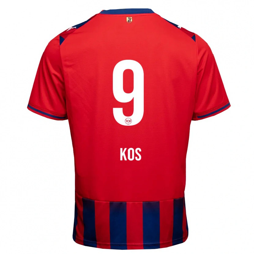 Danxen Heren Maximilian Kos #9 Koninklijk Blauw Wit Rood Thuisshirt Thuistenue 2026/27 T-Shirt België