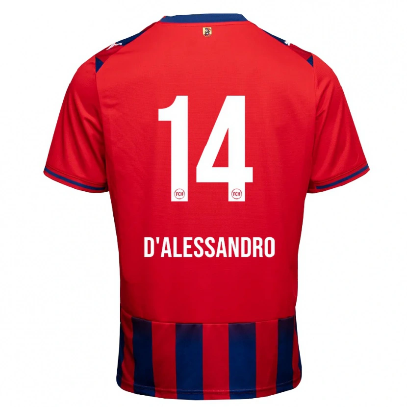 Danxen Heren Aldo D'alessandro #14 Koninklijk Blauw Wit Rood Thuisshirt Thuistenue 2026/27 T-Shirt België