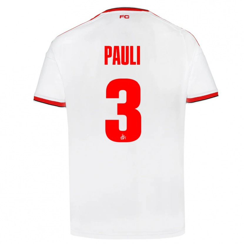 Danxen Heren Julian Pauli #3 Wit Rood Zwart Thuisshirt Thuistenue 2026/27 T-Shirt België