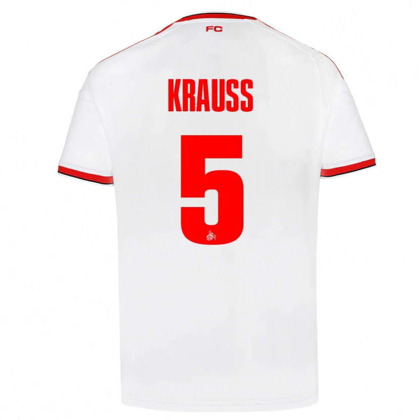 Danxen Heren Tom Krauß #5 Wit Rood Zwart Thuisshirt Thuistenue 2026/27 T-Shirt België