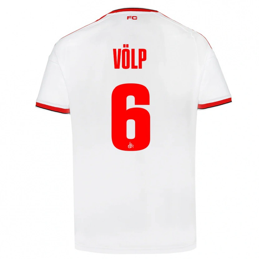 Danxen Heren Lennard Völp #6 Wit Rood Zwart Thuisshirt Thuistenue 2026/27 T-Shirt België