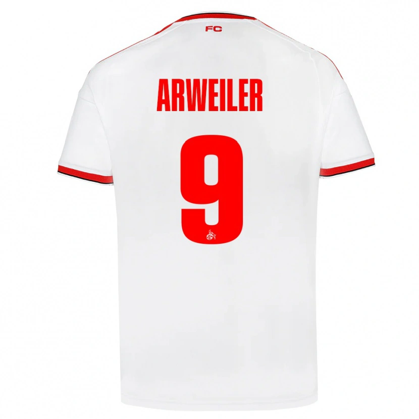 Danxen Heren Jonas Arweiler #9 Wit Rood Zwart Thuisshirt Thuistenue 2026/27 T-Shirt België