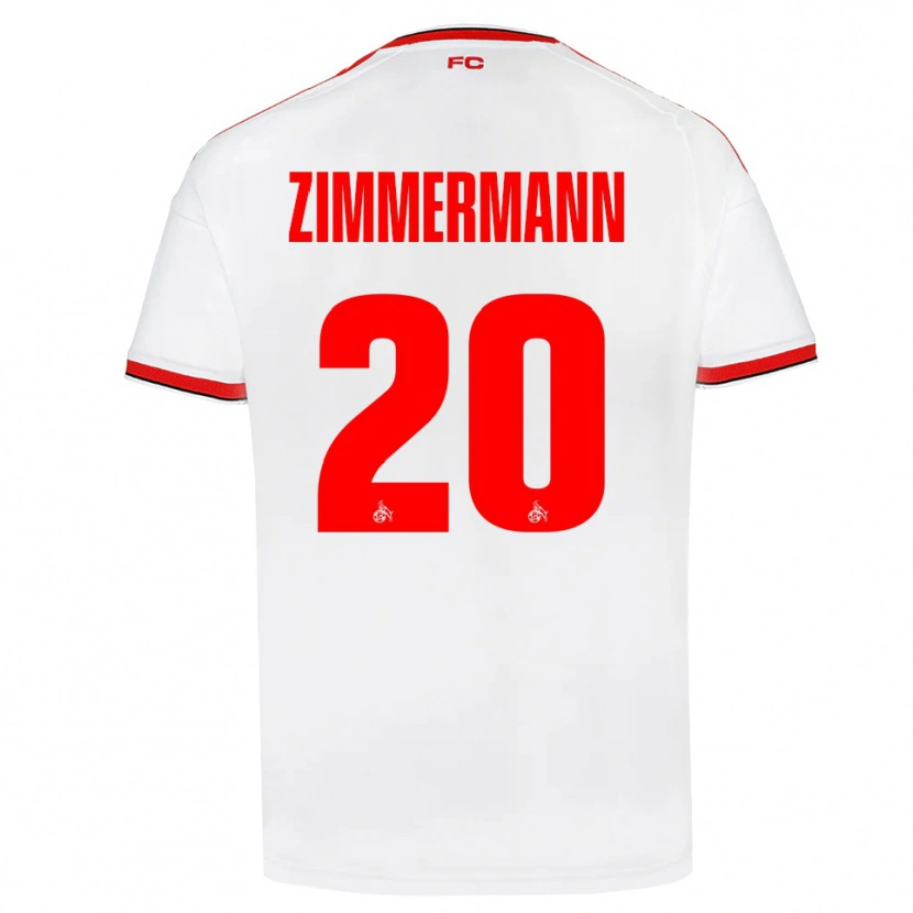 Danxen Heren Nick Zimmermann #20 Wit Rood Zwart Thuisshirt Thuistenue 2026/27 T-Shirt België