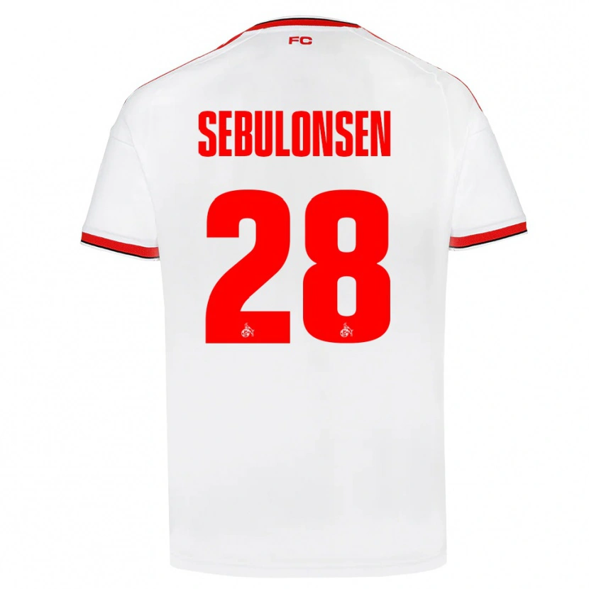 Danxen Heren Sebastian Sebulonsen #28 Wit Rood Zwart Thuisshirt Thuistenue 2026/27 T-Shirt België