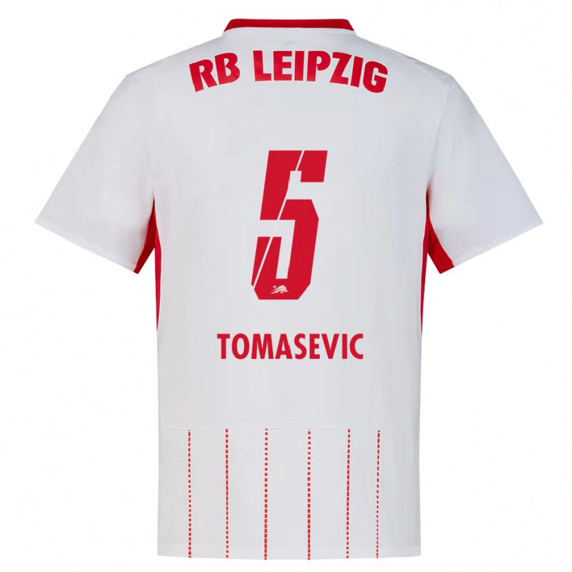 Danxen Heren Niko Tomasevic #5 Rood Wit Geel Thuisshirt Thuistenue 2026/27 T-Shirt België