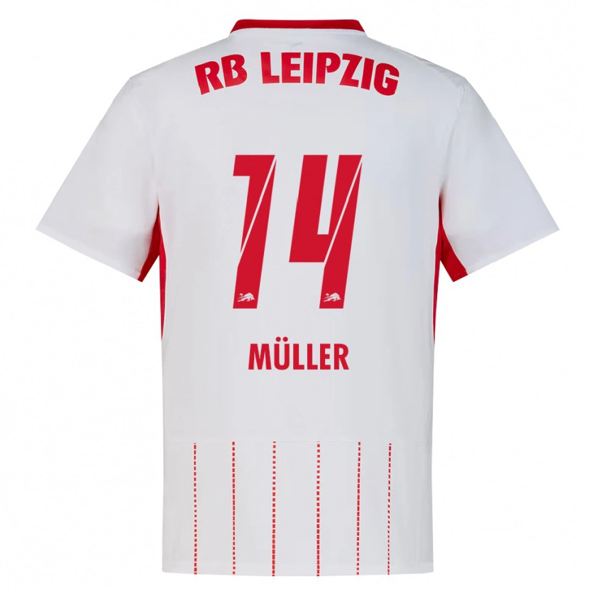 Danxen Heren Hannes Müller #14 Rood Wit Geel Thuisshirt Thuistenue 2026/27 T-Shirt België