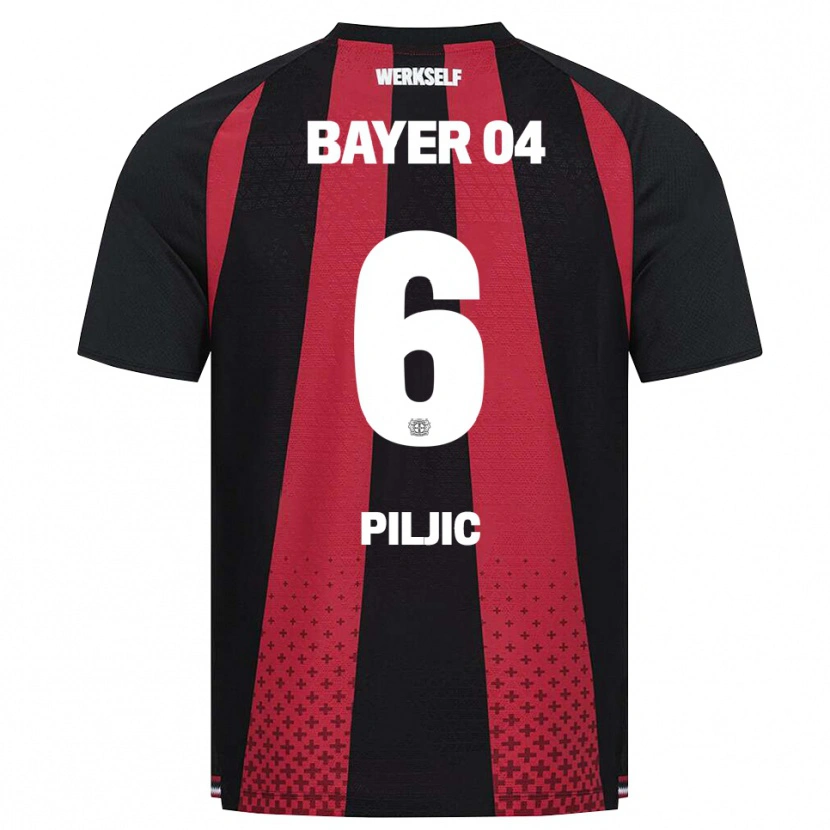 Danxen Heren Katharina Piljic #6 Zwart Wit Rood Thuisshirt Thuistenue 2026/27 T-Shirt België