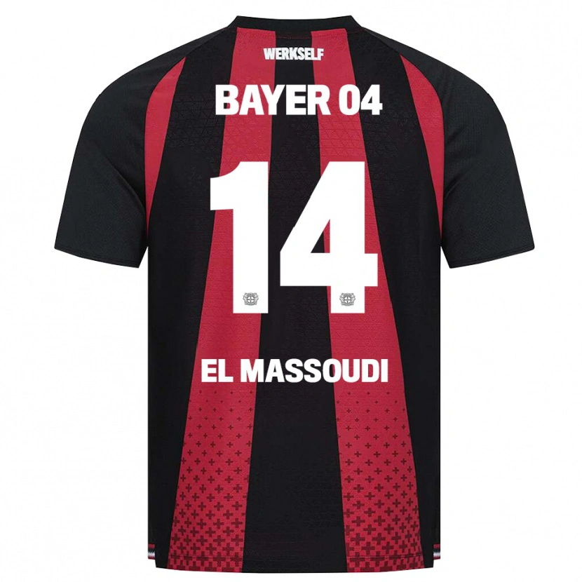 Danxen Heren Nassim El Massoudi #14 Zwart Wit Rood Thuisshirt Thuistenue 2026/27 T-Shirt België