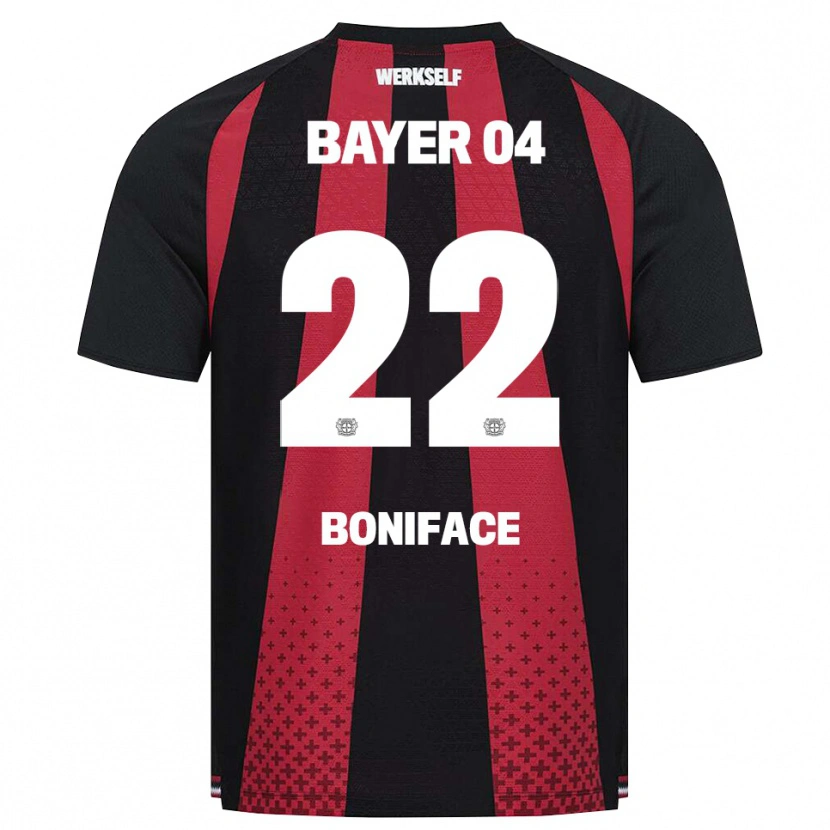 Danxen Heren Victor Boniface #22 Zwart Wit Rood Thuisshirt Thuistenue 2026/27 T-Shirt België