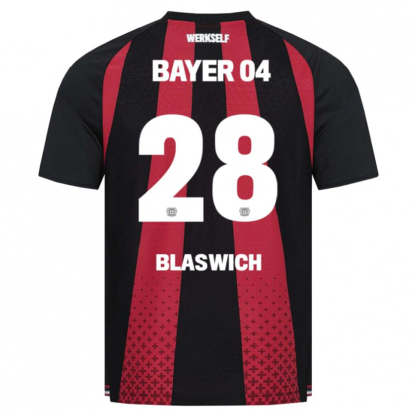Danxen Heren Janis Blaswich #28 Zwart Wit Rood Thuisshirt Thuistenue 2026/27 T-Shirt België