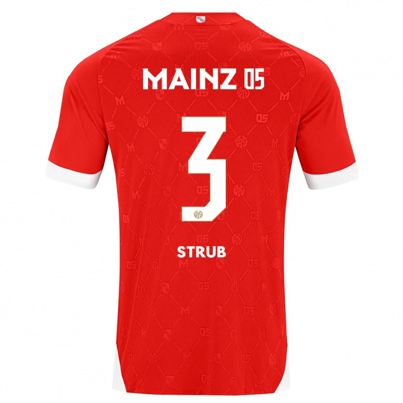Danxen Heren Jona Strub #3 Rood Wit Thuisshirt Thuistenue 2026/27 T-Shirt België