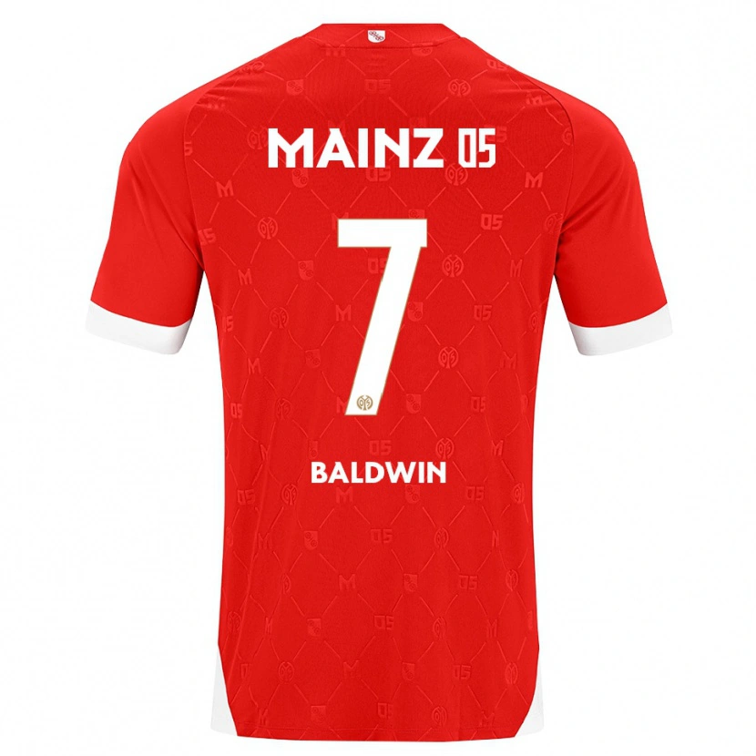 Danxen Heren Kevin Baldwin #7 Rood Wit Thuisshirt Thuistenue 2026/27 T-Shirt België