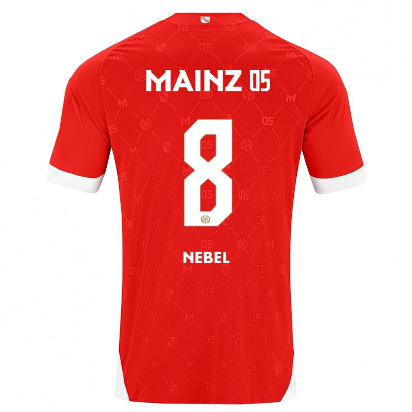 Danxen Heren Paul Nebel #8 Rood Wit Thuisshirt Thuistenue 2026/27 T-Shirt België