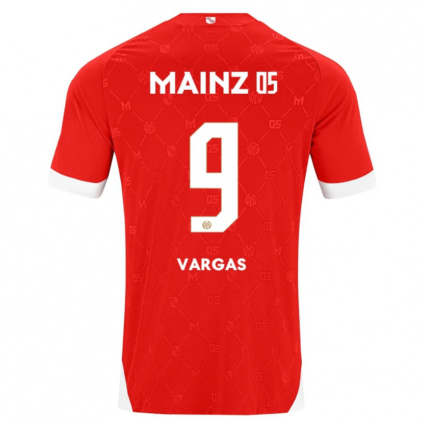 Danxen Heren Nayrobi Vargas #9 Rood Wit Thuisshirt Thuistenue 2026/27 T-Shirt België