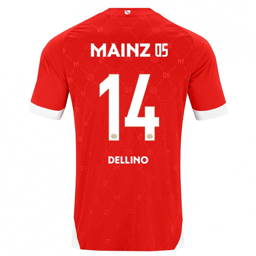 Danxen Heren Luca Dellino #14 Rood Wit Thuisshirt Thuistenue 2026/27 T-Shirt België