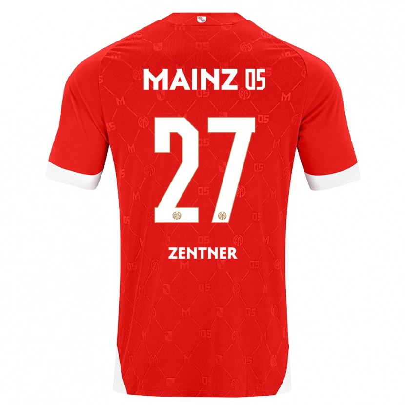 Danxen Heren Robin Zentner #27 Rood Wit Thuisshirt Thuistenue 2026/27 T-Shirt België