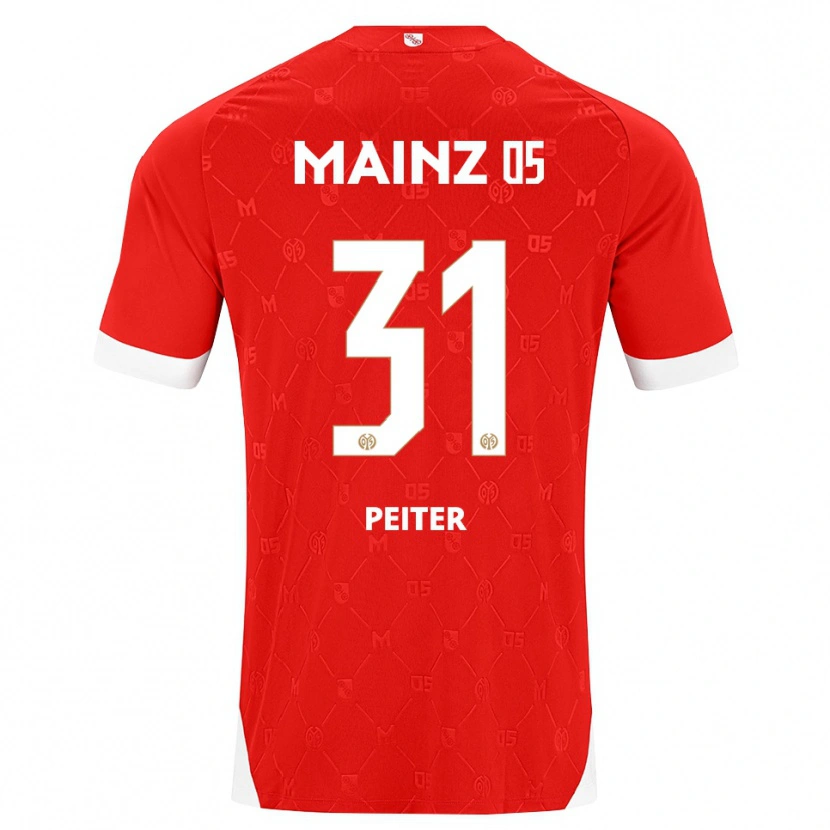 Danxen Heren Chiara Peiter #31 Rood Wit Thuisshirt Thuistenue 2026/27 T-Shirt België