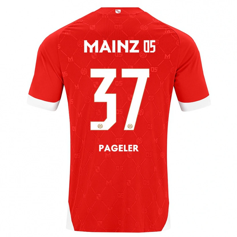 Danxen Heren Maja Pageler #37 Rood Wit Thuisshirt Thuistenue 2026/27 T-Shirt België