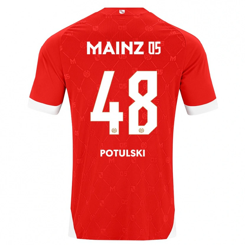 Danxen Heren Kacper Potulski #48 Rood Wit Thuisshirt Thuistenue 2026/27 T-Shirt België