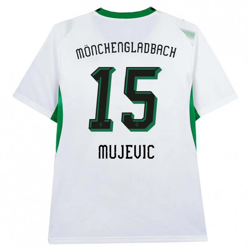 Danxen Heren Samin Mujevic #15 Wit Zwart Groen Thuisshirt Thuistenue 2026/27 T-Shirt België