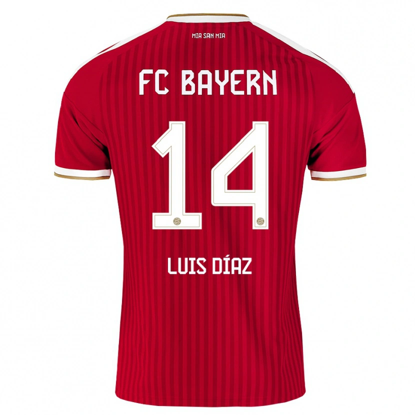 Danxen Heren Luis Díaz #14 Rood Wit Blauw Thuisshirt Thuistenue 2026/27 T-Shirt België