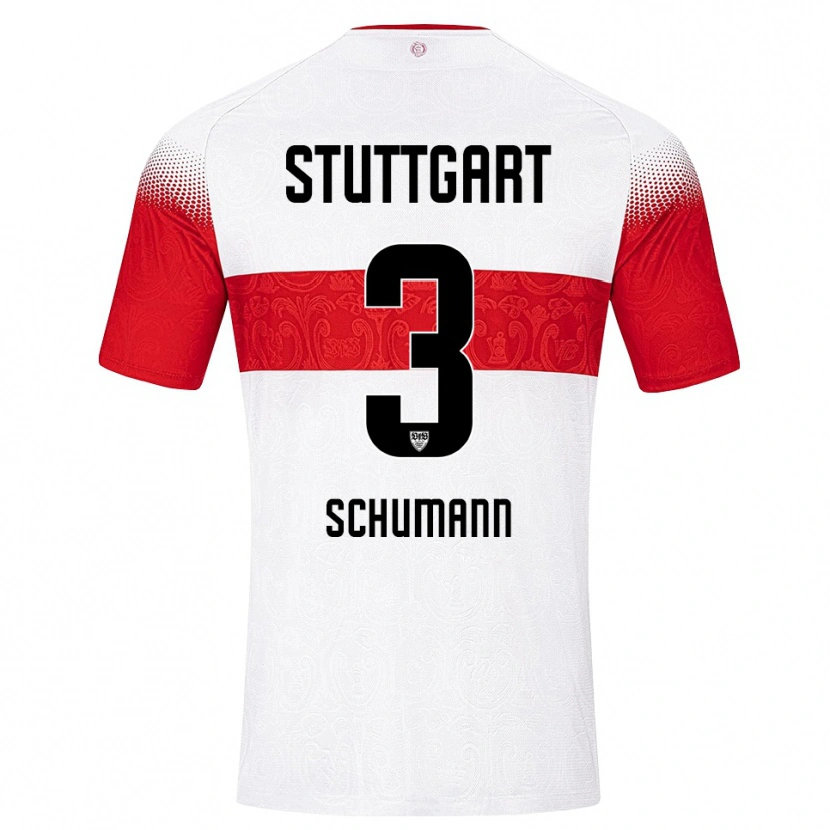 Danxen Heren Frederik Schumann #3 Wit Rood Geel Thuisshirt Thuistenue 2026/27 T-Shirt België