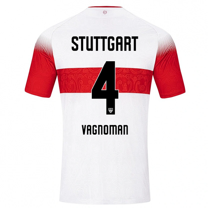 Danxen Heren Josha Vagnoman #4 Wit Rood Geel Thuisshirt Thuistenue 2026/27 T-Shirt België