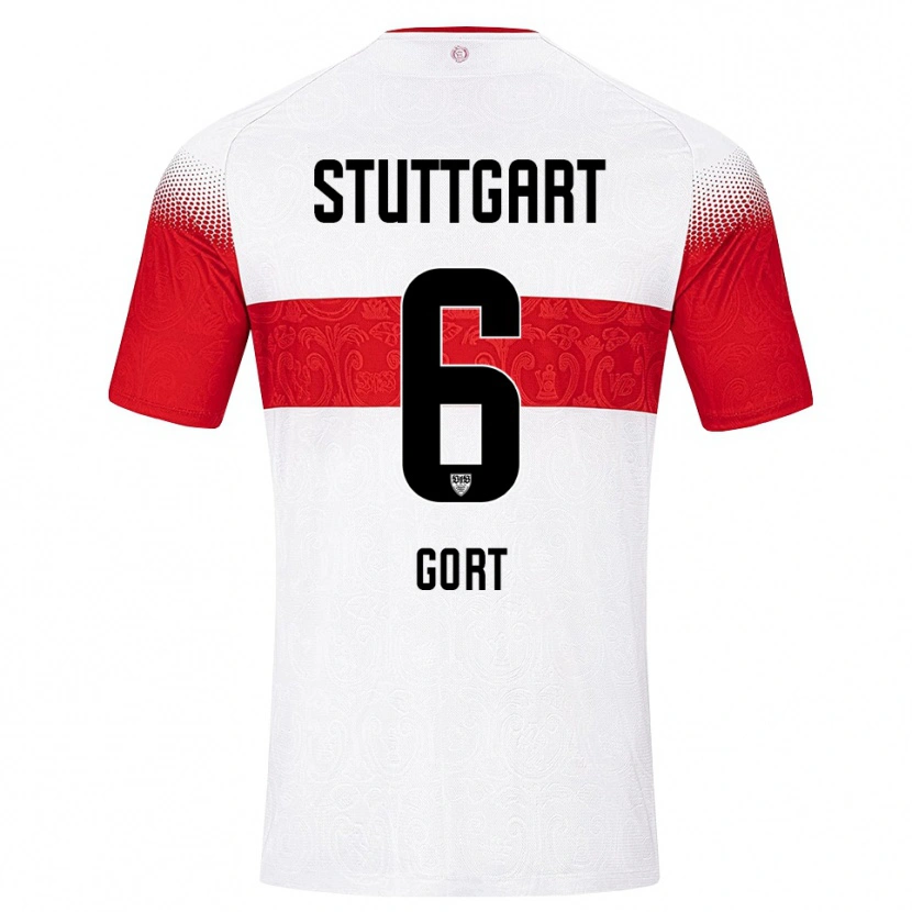 Danxen Heren Felix Gort #6 Wit Rood Geel Thuisshirt Thuistenue 2026/27 T-Shirt België