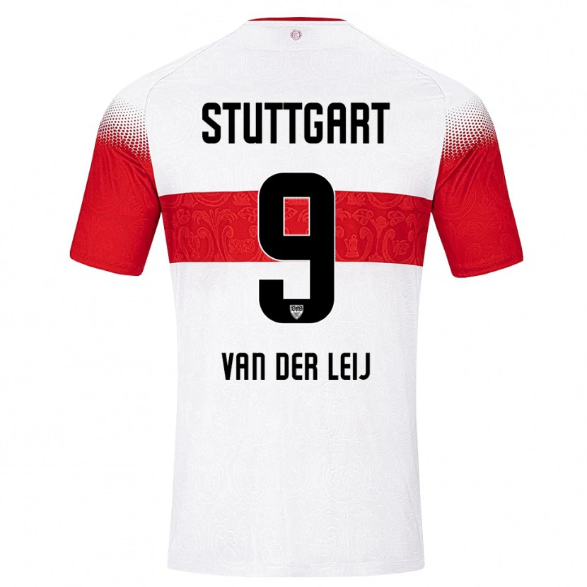 Danxen Heren Tim Van Der Leij #9 Wit Rood Geel Thuisshirt Thuistenue 2026/27 T-Shirt België