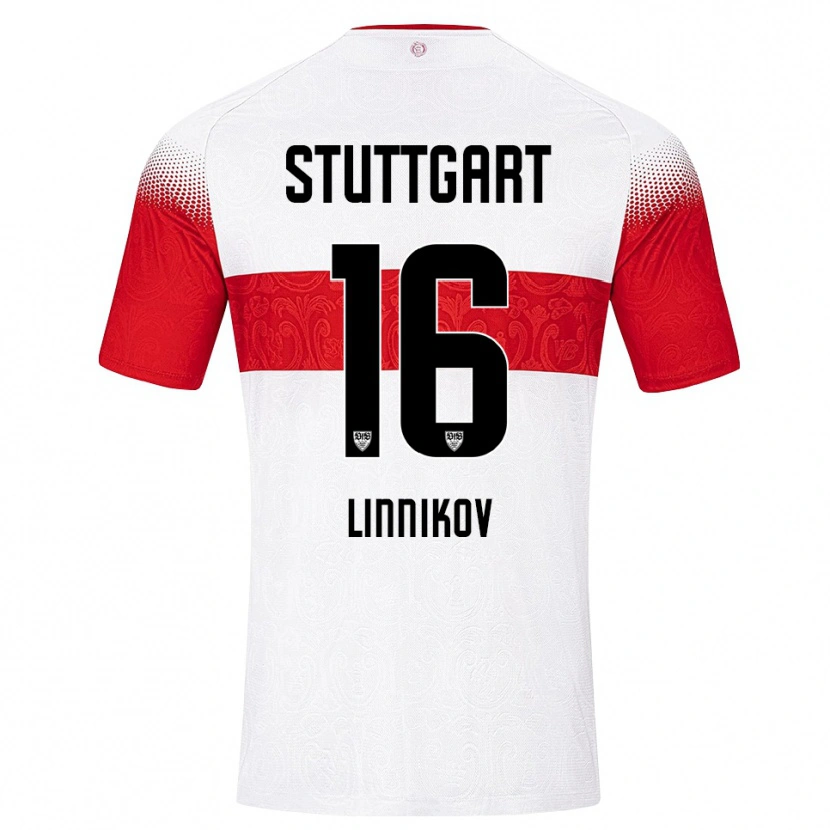 Danxen Heren Vsevolod Linnikov #16 Wit Rood Geel Thuisshirt Thuistenue 2026/27 T-Shirt België