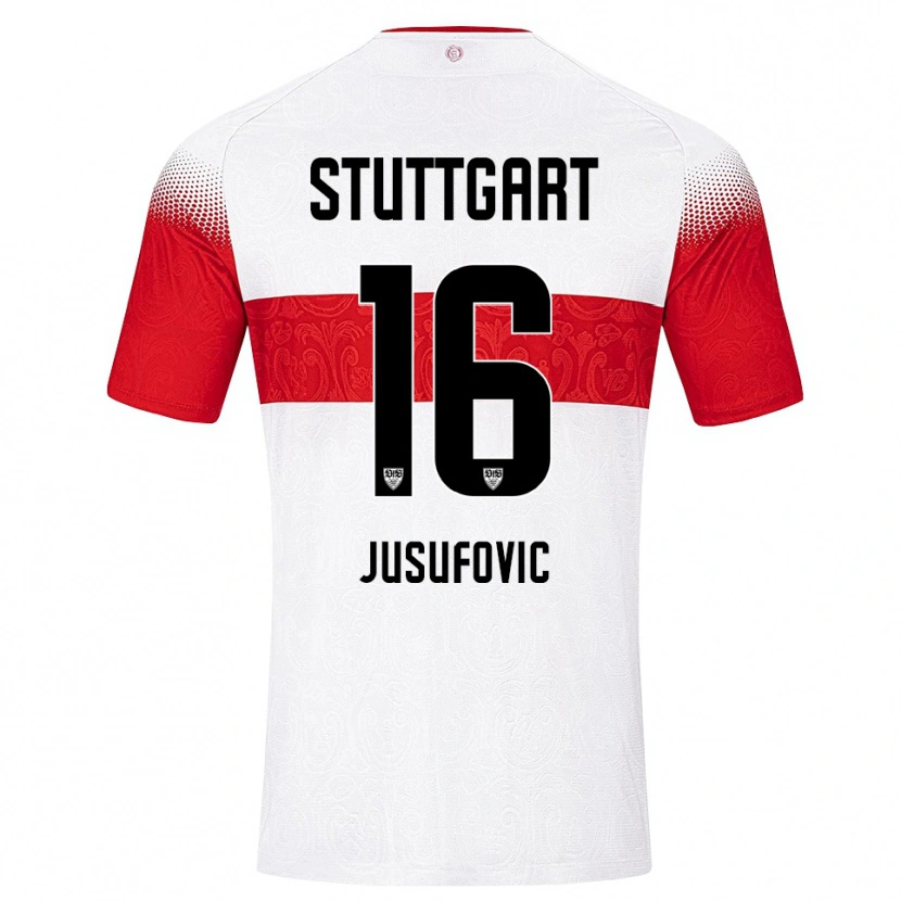 Danxen Heren Farah Jusufović #16 Wit Rood Geel Thuisshirt Thuistenue 2026/27 T-Shirt België