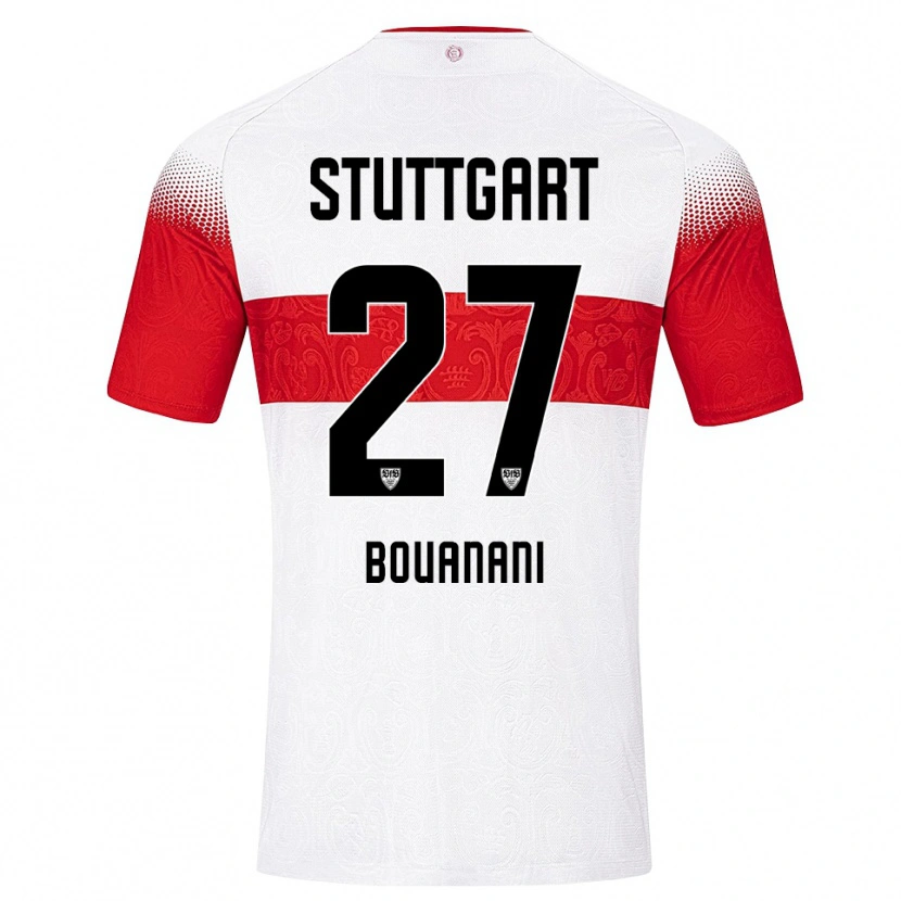 Danxen Heren Badredine Bouanani #27 Wit Rood Geel Thuisshirt Thuistenue 2026/27 T-Shirt België