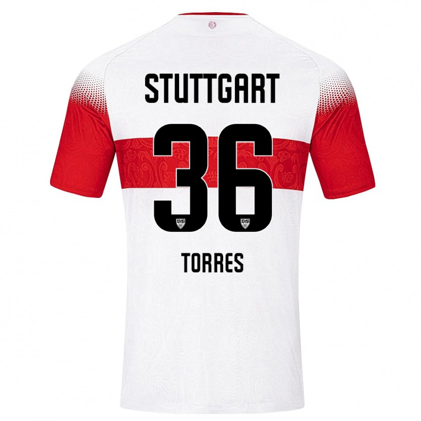 Danxen Heren Yohann Torres #36 Wit Rood Geel Thuisshirt Thuistenue 2026/27 T-Shirt België