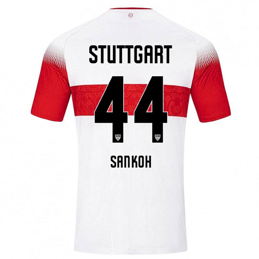 Danxen Heren Mohamed Sankoh #44 Wit Rood Geel Thuisshirt Thuistenue 2026/27 T-Shirt België