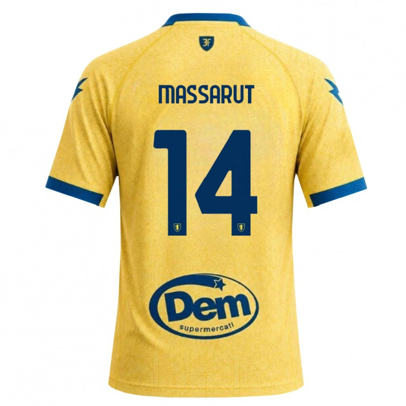 Danxen Heren Daniele Massarut #14 Khaki Zwart Blauw Thuisshirt Thuistenue 2026/27 T-Shirt België