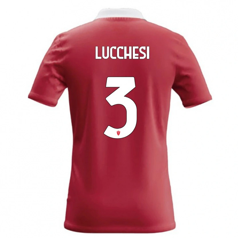 Danxen Heren Lorenzo Lucchesi #3 Rood Wit Thuisshirt Thuistenue 2026/27 T-Shirt België