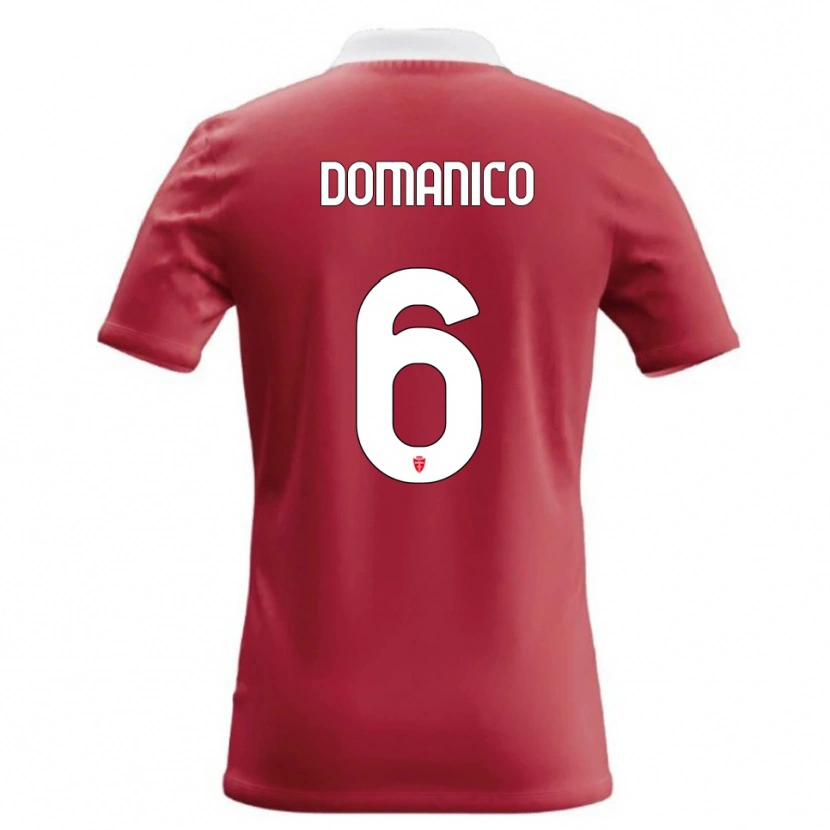 Danxen Heren Saverio Domanico #6 Rood Wit Thuisshirt Thuistenue 2026/27 T-Shirt België