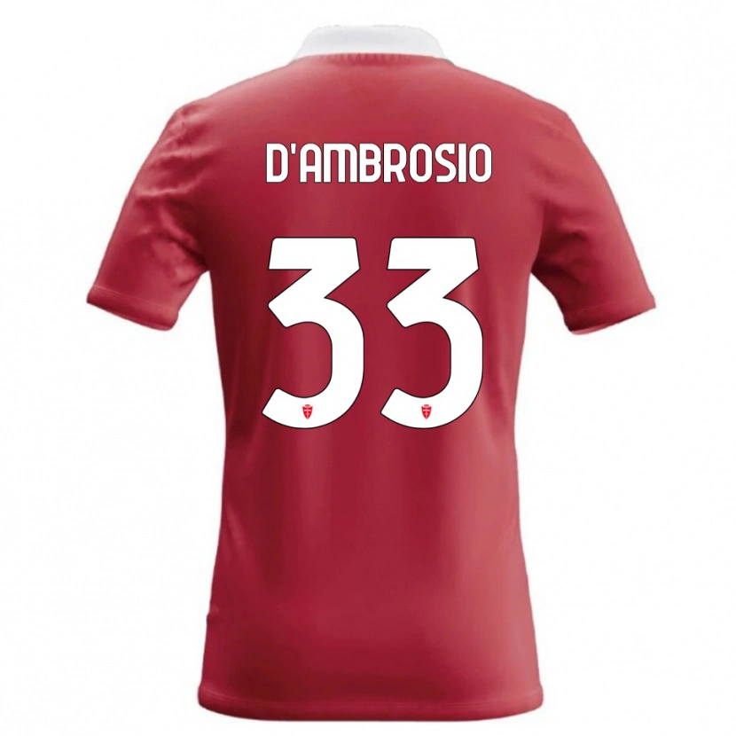 Danxen Heren Danilo D'ambrosio #33 Rood Wit Thuisshirt Thuistenue 2026/27 T-Shirt België