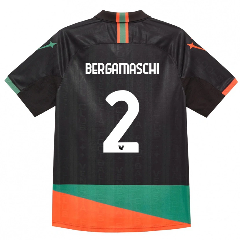 Danxen Heren Thomas Bergamaschi #2 Zwart Oranje Groen Thuisshirt Thuistenue 2026/27 T-Shirt België