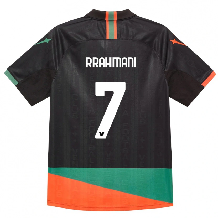Danxen Heren Albion Rrahmani #7 Zwart Oranje Groen Thuisshirt Thuistenue 2026/27 T-Shirt België