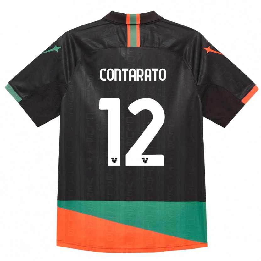 Danxen Heren Ettore Contarato #12 Zwart Oranje Groen Thuisshirt Thuistenue 2026/27 T-Shirt België