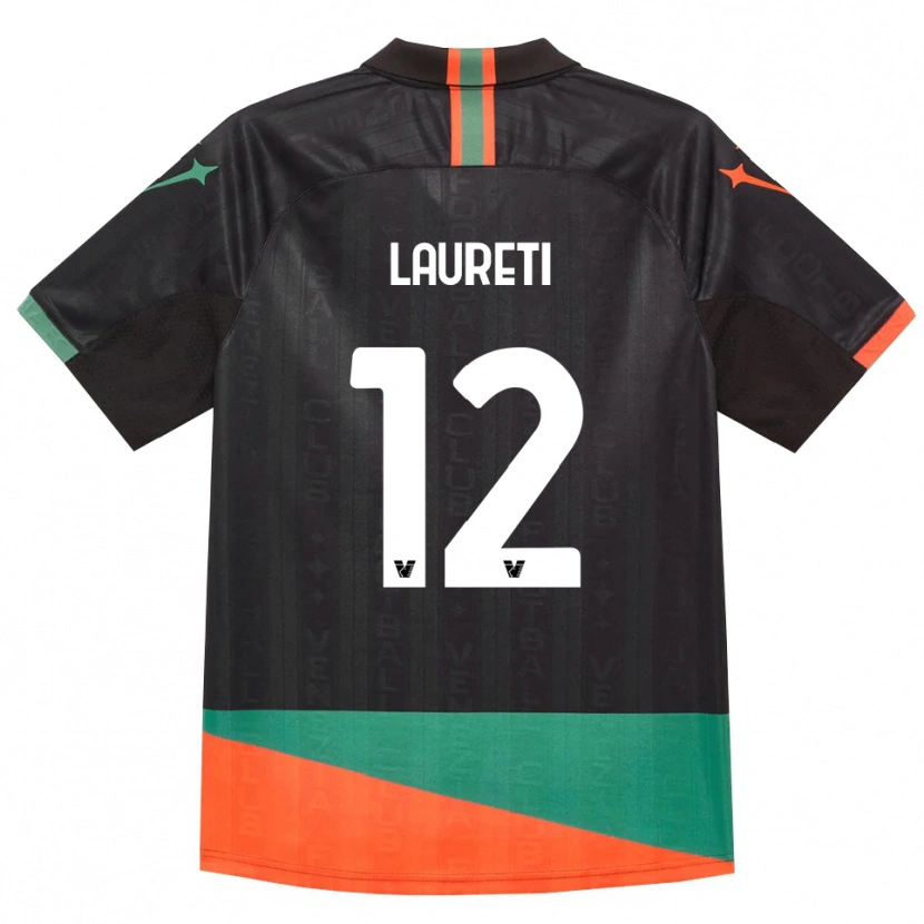 Danxen Heren Tommaso Laureti #12 Zwart Oranje Groen Thuisshirt Thuistenue 2026/27 T-Shirt België